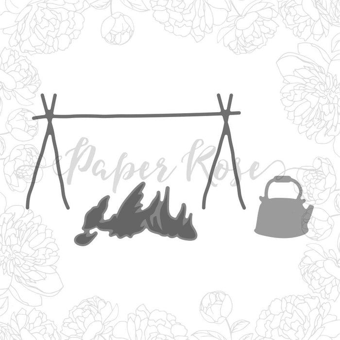 PAPER ROSE DIE CAMPFIRE AND BILLY