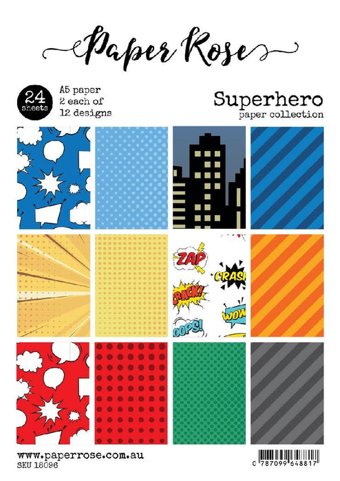 PAPER ROSE PAPER PAD A5 SUPERHERO - 18096