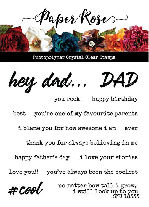 PAPER ROSE  STAMPS HEY DAD