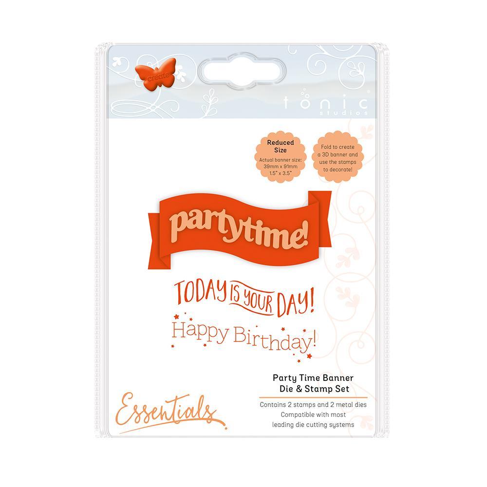 TONIC ESSENTIALS DIE AND STAMP SET  BANNER PARTY TIME