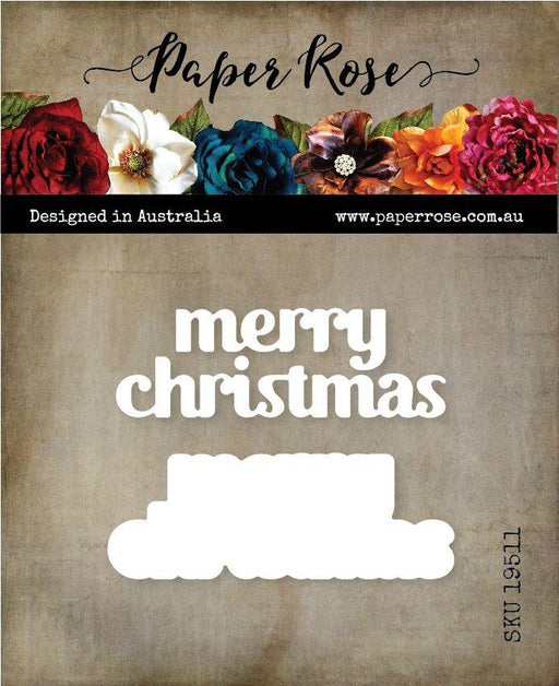 PAPER ROSE DIE MERRY CHRISTMAS CHUNKY - 19511