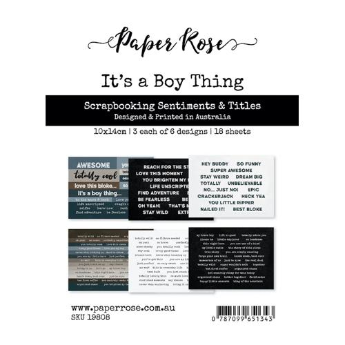 PAPER ROSE PAPER PAD ITS A BOY THING SCRAPBOOKING SENTIMENTS - 19808