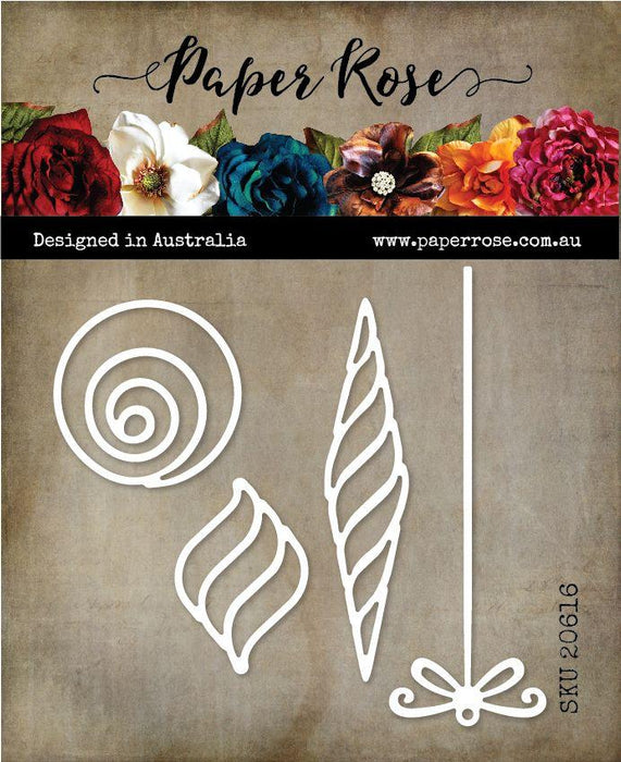PAPER ROSE DIE MODERN ORNAMENTS - 20616