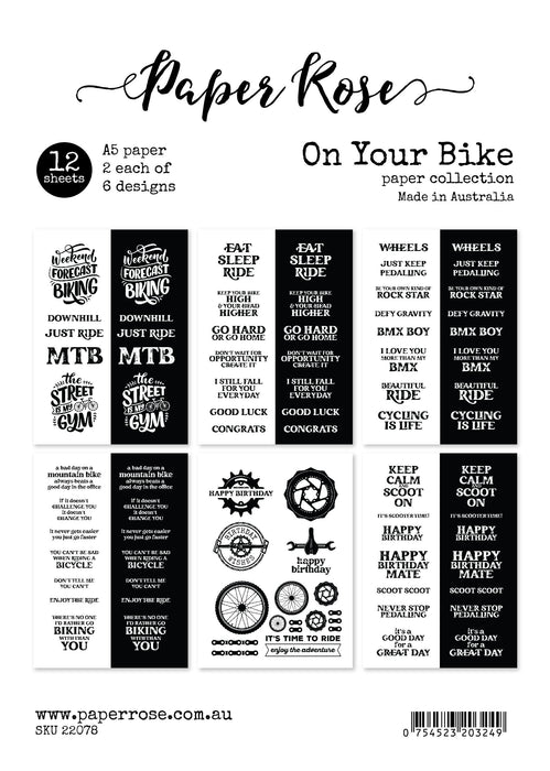 PAPER ROSE PAPER PAD A5 ON YOUR BIKE - 22078