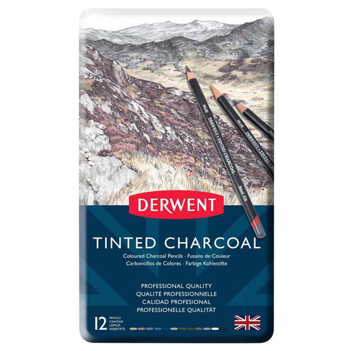 DERWENT TINTED CHARCOAL PENCIL TIN OF 12 - 2301690