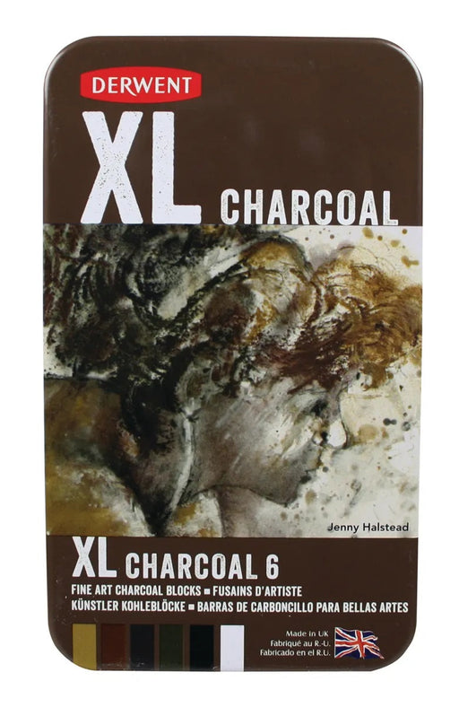 DERWENT XL CHARCOAL TIN OF 6 - 2302009