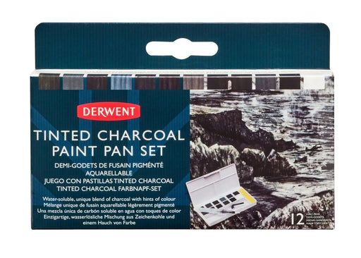 DERWENT TINTED CHARCOAL 12 PAINT PAN SET - 2305872