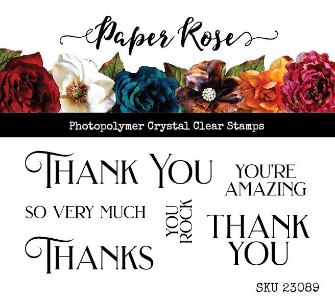PAPER ROSE STAMPS ALL THE THANKS - 23089