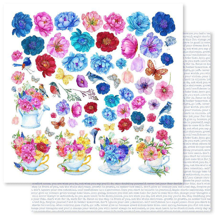 PAPER ROSE PAPER 12X12 PEONY GARDEN D - 23284
