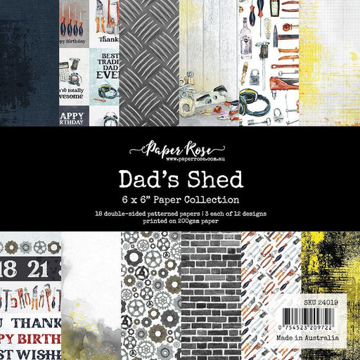 PAPER ROSE PAPER PAD 6 X 6 DAD'S SHED COLLECTION - 24019