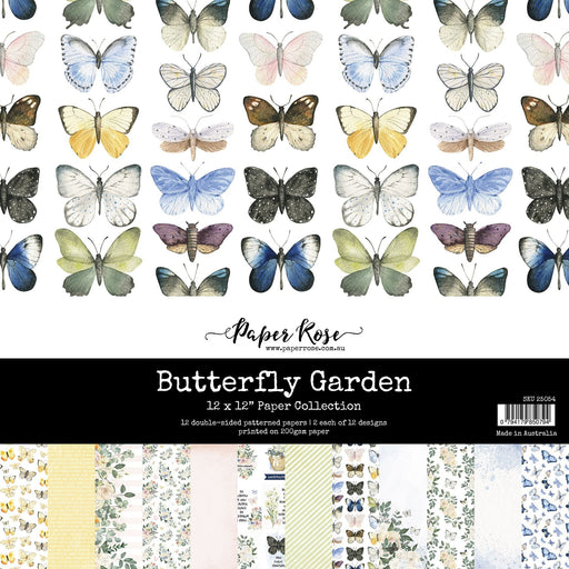 PAPER ROSE PAPER PAD12 X 12 BUTTERFLY GARDEN - 25054