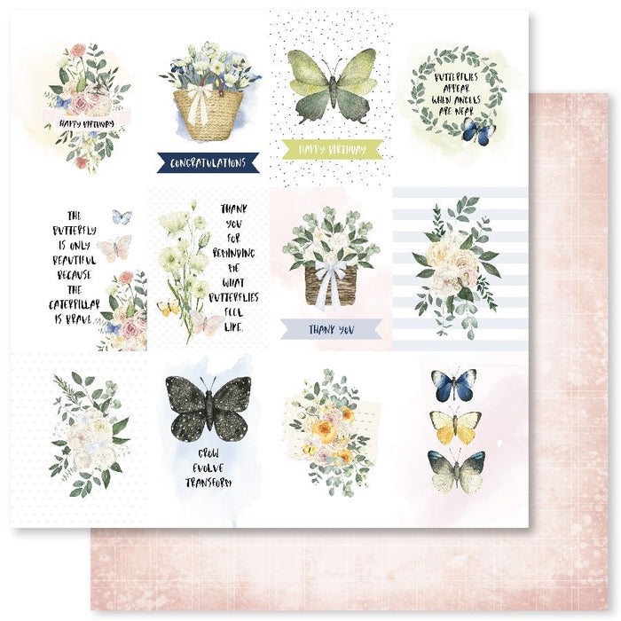 PAPER ROSE PAPER 12 X 12 BUTTERFLY GARDEN C - 25063