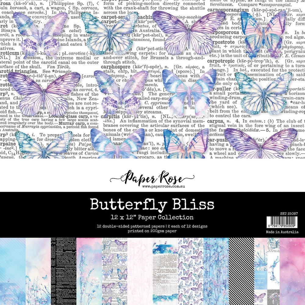 PAPER ROSE PAPER 12 X 12 BUTTERFLY BLISS - 25087