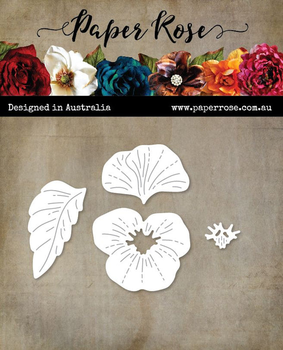 PAPER ROSE ETCHED PANSY 2 DIE - 25669
