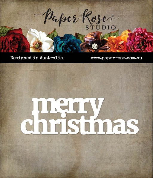 PAPER ROSE MERRY CHRISTMAS BLOCK WORDS LARGE DIE - 26077