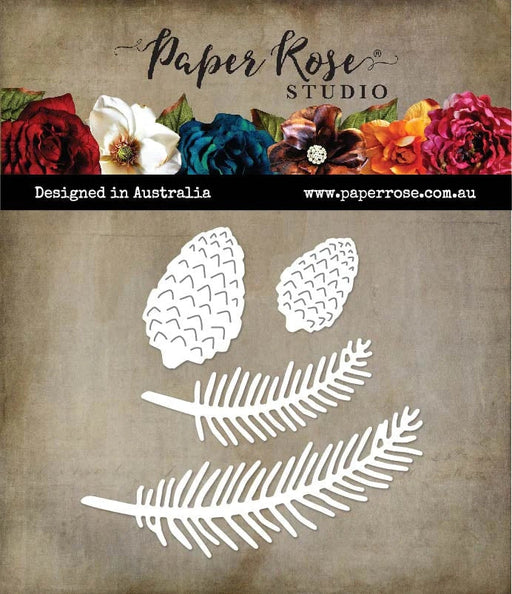 PAPER ROSE PINECONES & BRANCHES DIE - 26089
