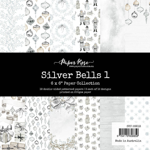 PAPER ROSE SILVER BELLS 1 6X6 PAPER COLLECTION - 26818