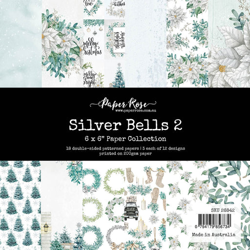 PAPER ROSE SILVER BELLS 2 6X6 PAPER COLLECTION - 26842