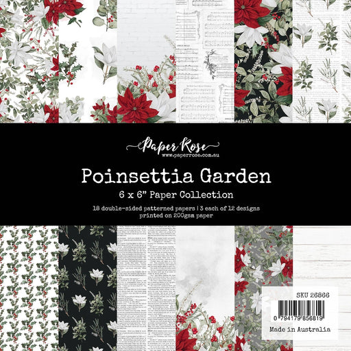 PAPER ROSE POINSETTIA GARDEN 6X6 PAPER COLLECTION - 26866