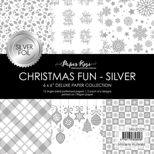 PAPER ROSE CHRISTMAS FUN - SILVER FOIL 6X6 PAPER COLLECTION - 27229