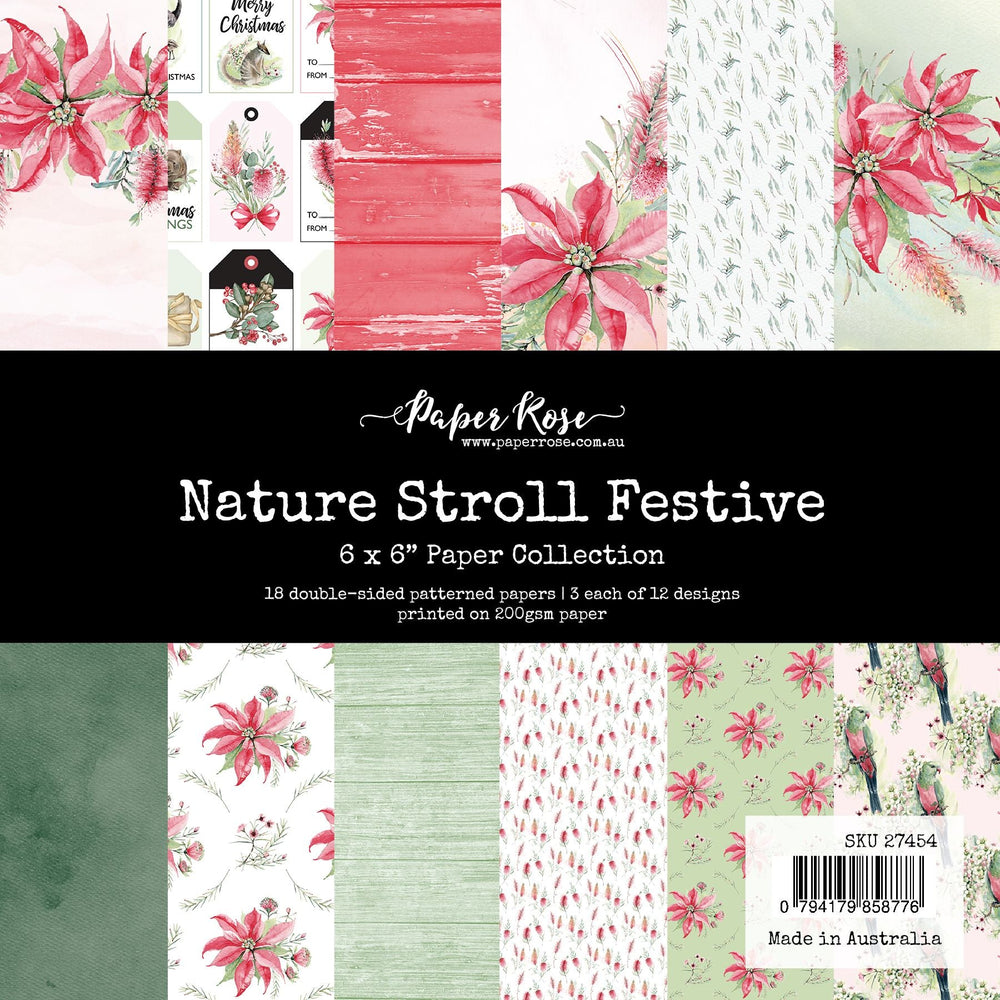 PAPER ROSE NATURE STROLL FESTIVE 6X6 PAPER COLLECTION - 27454