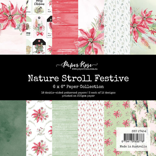 PAPER ROSE NATURE STROLL FESTIVE 6X6 PAPER COLLECTION - 27454