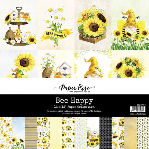 PAPER ROSE BEE HAPPY 12X12 PAPER COLLECTION - 27706