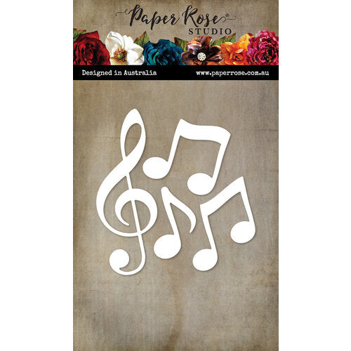 PAPER ROSE DIE SLIMLINE LARGE MUSIC NOTES - 28297