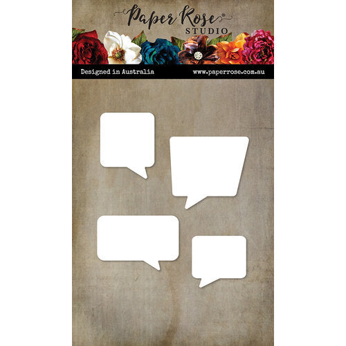 PAPER ROSE DIE SPEECH BUBBLE SQUARE - 28408