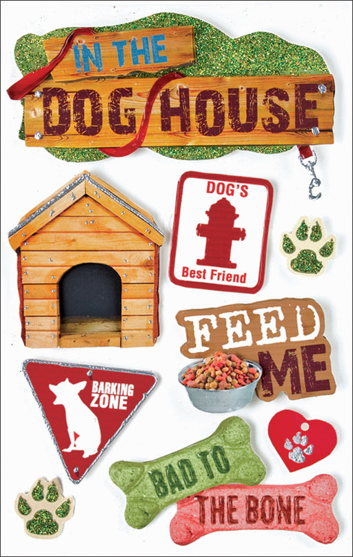 PAPER HOUSE 3D STICKERS DOG