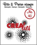 CREALIES CREA CLEAR STAMP  BITS AND PIECES 40