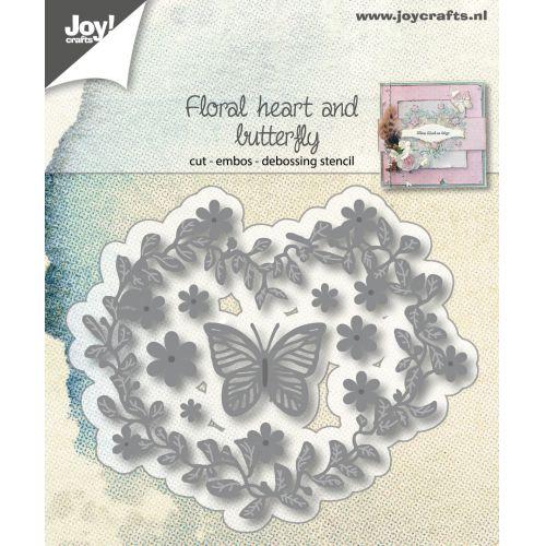 JOY CRAFTS DIE FLORAL HEART AND BUTTERFLY - 60021172
