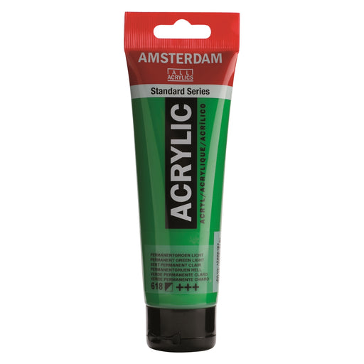 AMSTERDAM  ACRYLICS  PAINT 120ML PERMANENT GREEN LIGHT