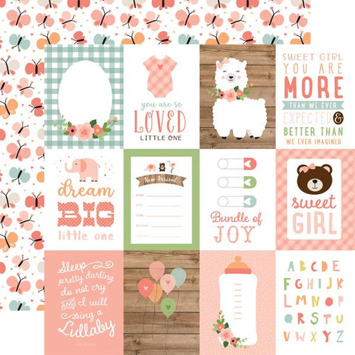 ECHO PARK 12X12 PAPER BABY GIRL JOURNALING CARDS 3 X 4 - BAG202009