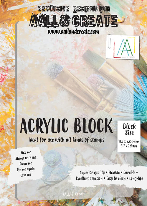 AALL & CREATE A4 ACRYLIC BLOCK - A4 BLOCK