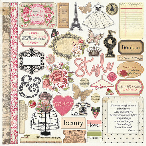 PHOTO PLAY 12X12 BELLE VIE ELEMENT STICKER
