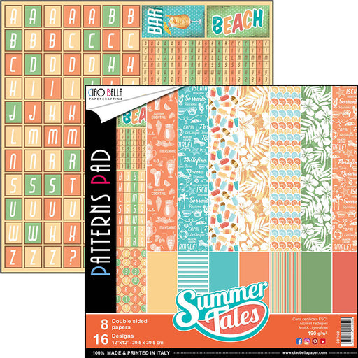 CIAO BELLA 12 X 12  PAPER PAD SUMMER TALES COLLECTION