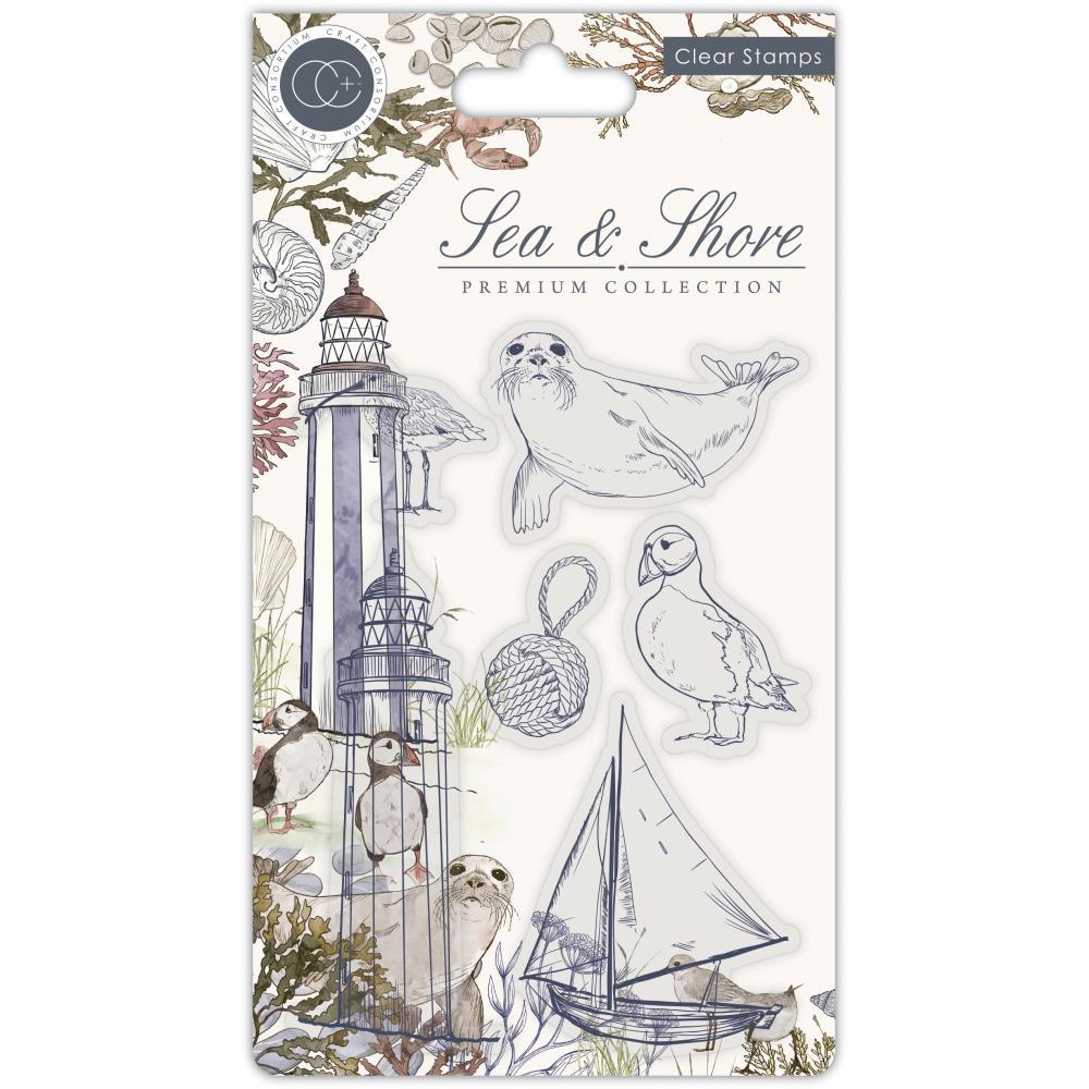 CRAFT CONSORTIUM CLEAR STAMP SEA AND SHORE - CCSTMP063
