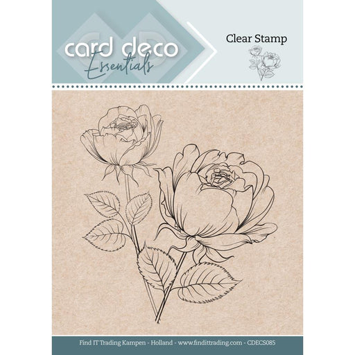 CARD DECO ESSENTIALS CLEAR STAMP ROSE - CDECS085