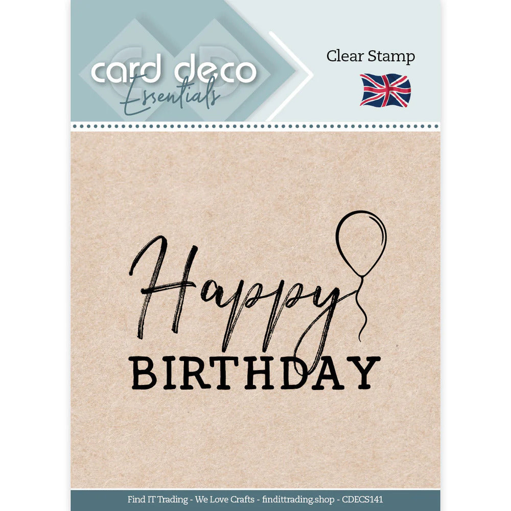CARD DECO ESSENTIALS CLEAR STAMP HAPPY BIRTHDAY - CDECS141