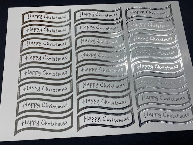 CRAFT CREATIONS D/C HAPPY CHRISTMAS SILVER/WHITE