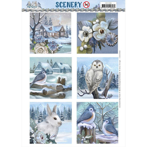 AMY DESIGN AWESOME WINTER 3D PUSH OUT SCENERY SQUARES - CDS10066