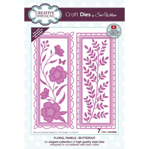 CREATIVE EXPRESSIONS SUE WILSON FLORAL PANELS COLLECTION BUT - CED2056