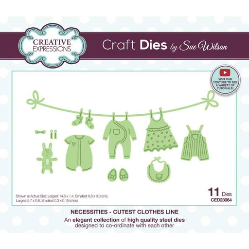 CREATIVE EXPRESSIONS SUE WILSON NECESSITIES CUTEST CLOTHES L - CED23064