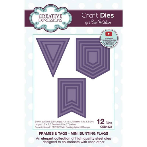 CREATIVE EXPRESSIONS SUE WILSON FRAMES & TAGS MINI BUNTING F - CED4472