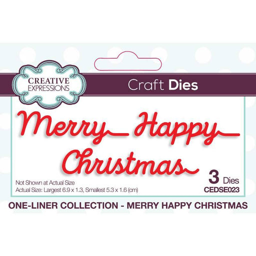 CREATIVE EXPRESSIONS ONE-LINER COLLECTION MERRY HAPPY CHRIST - CEDSE023