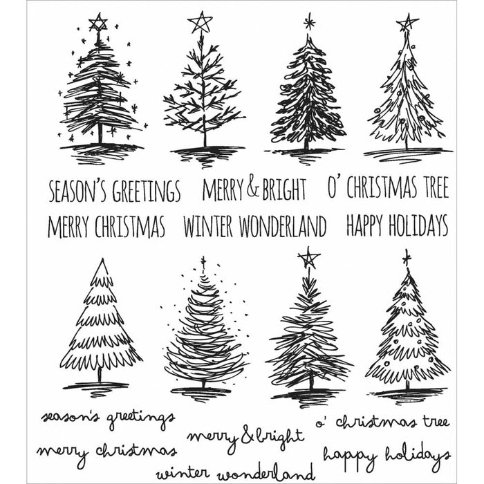 STAMPERS ANONYMOUS CLING STAMP SCRIBBLY CHRISTMAS - CMS249