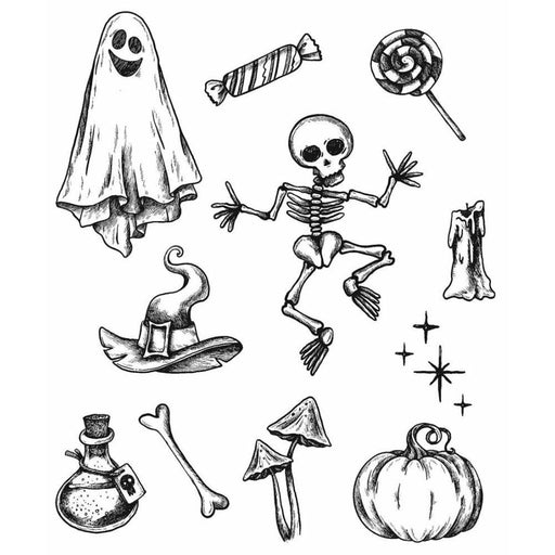 STAMPERS ANONYMOUS CLING STAMP HALLOWEEN DOODLES - CMS437