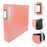 COUTURE CLASSIC SUPERIOR LEATHER D-RING ALBUM -CORAL PINK