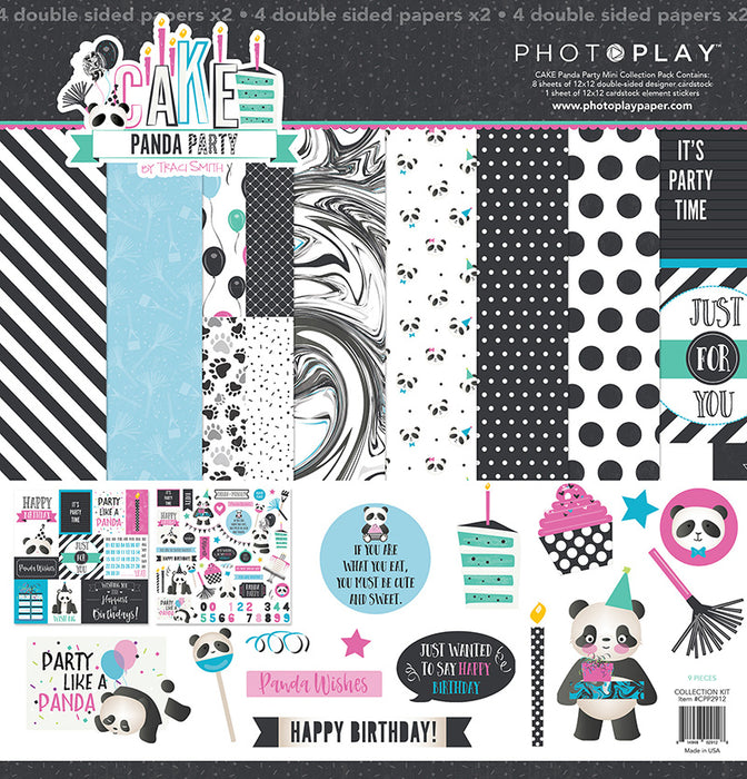 PHOTOPLAY  12 X12 PAPER PACK  CAKE PANDA PARTY